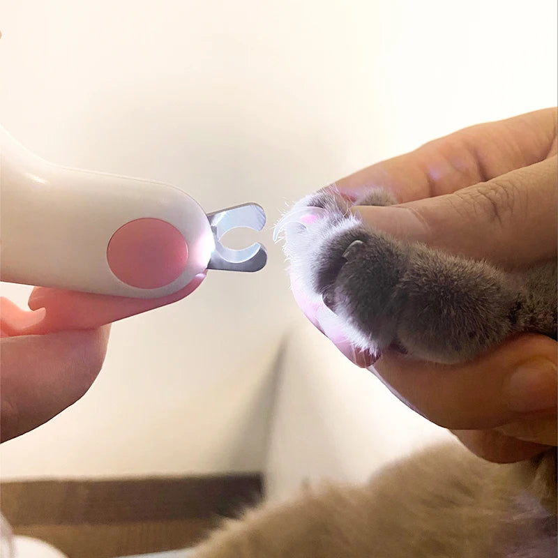 Professional Pet Nail Clipper with LED Light & Safety Lock