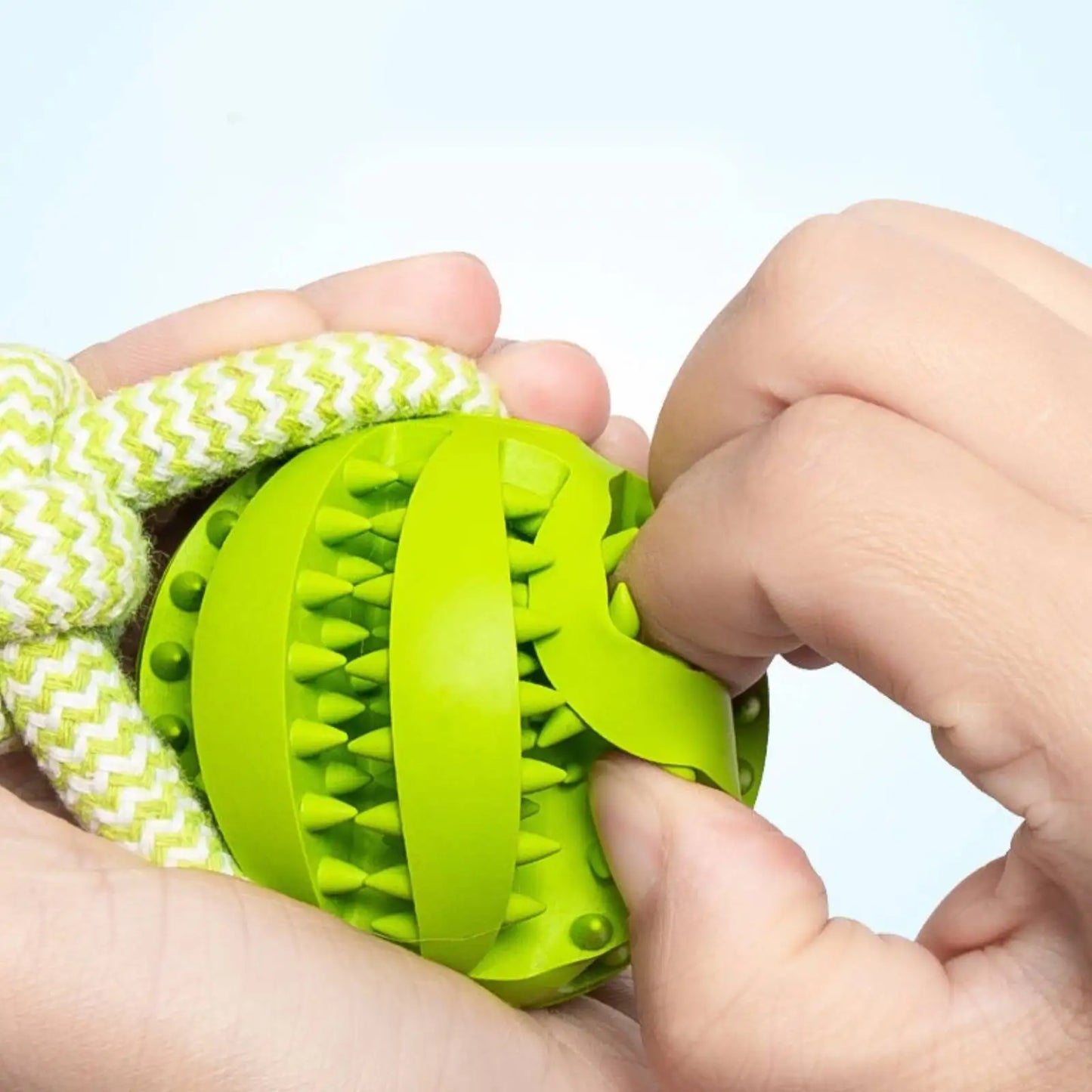 Interactive Treat Ball: Tough Chew Toy for Teeth Cleaning