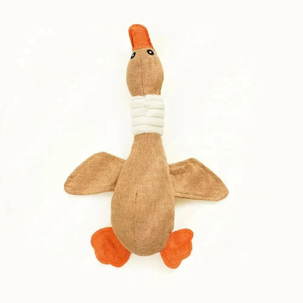Durable Wild Goose Plush Squeak Toy for All Dogs