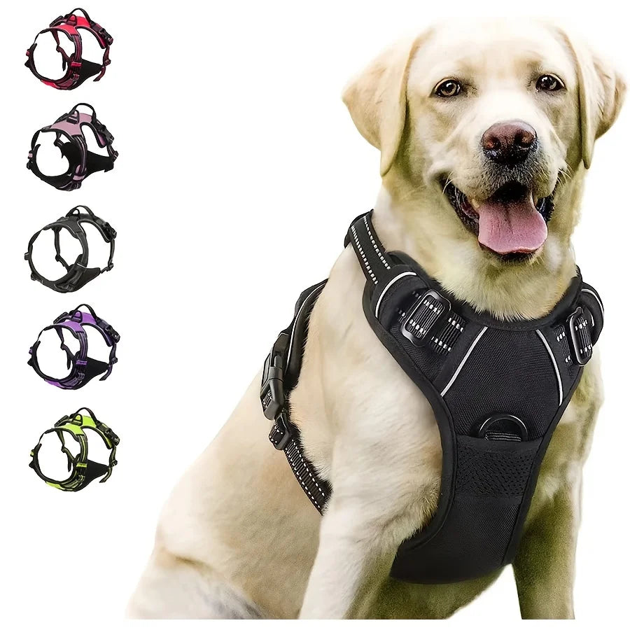 No-Pull Dog Harness: Front Clip, Heavy Duty & Reflective Safety