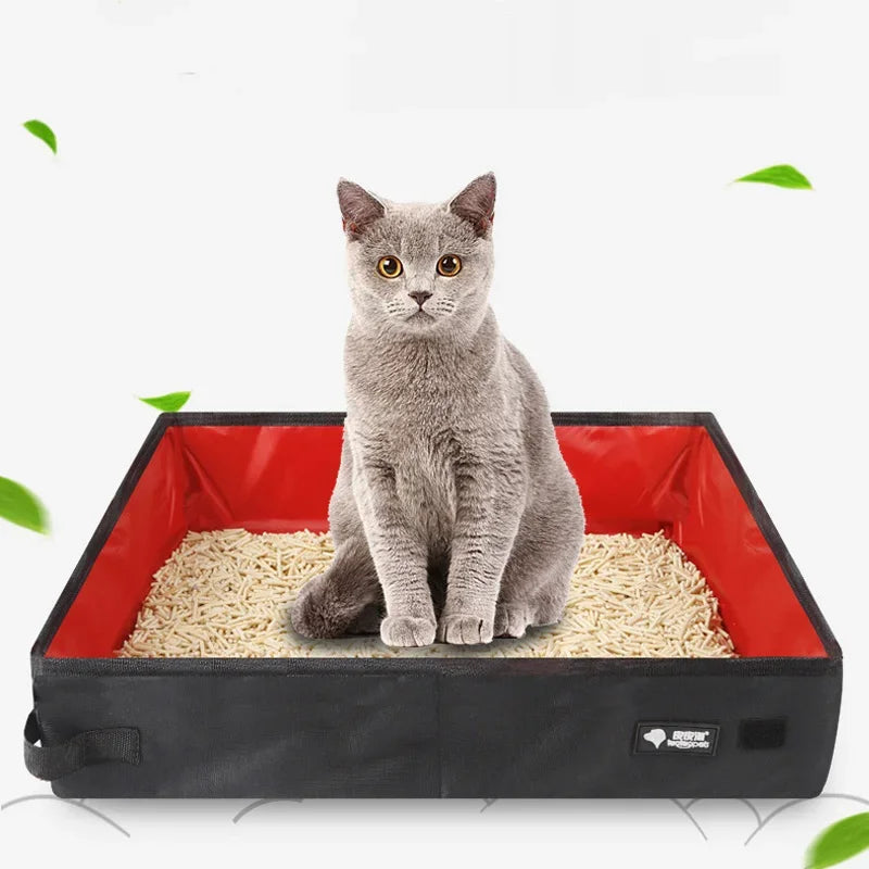 Toilet Tray Folding Cat Litter Potty Waterproof