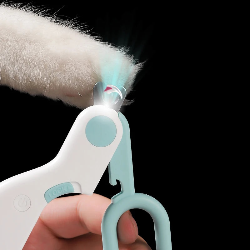 Professional Pet Nail Clipper with LED Light & Safety Lock