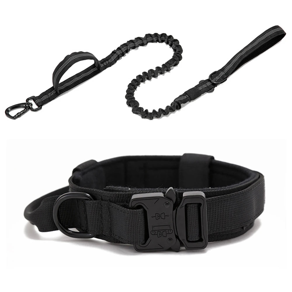 Heavy Duty Reflective Leash & Collar Set for Large Dogs