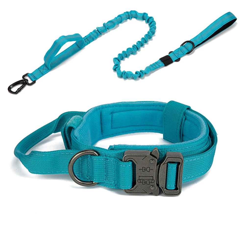 Heavy Duty Reflective Leash & Collar Set for Large Dogs