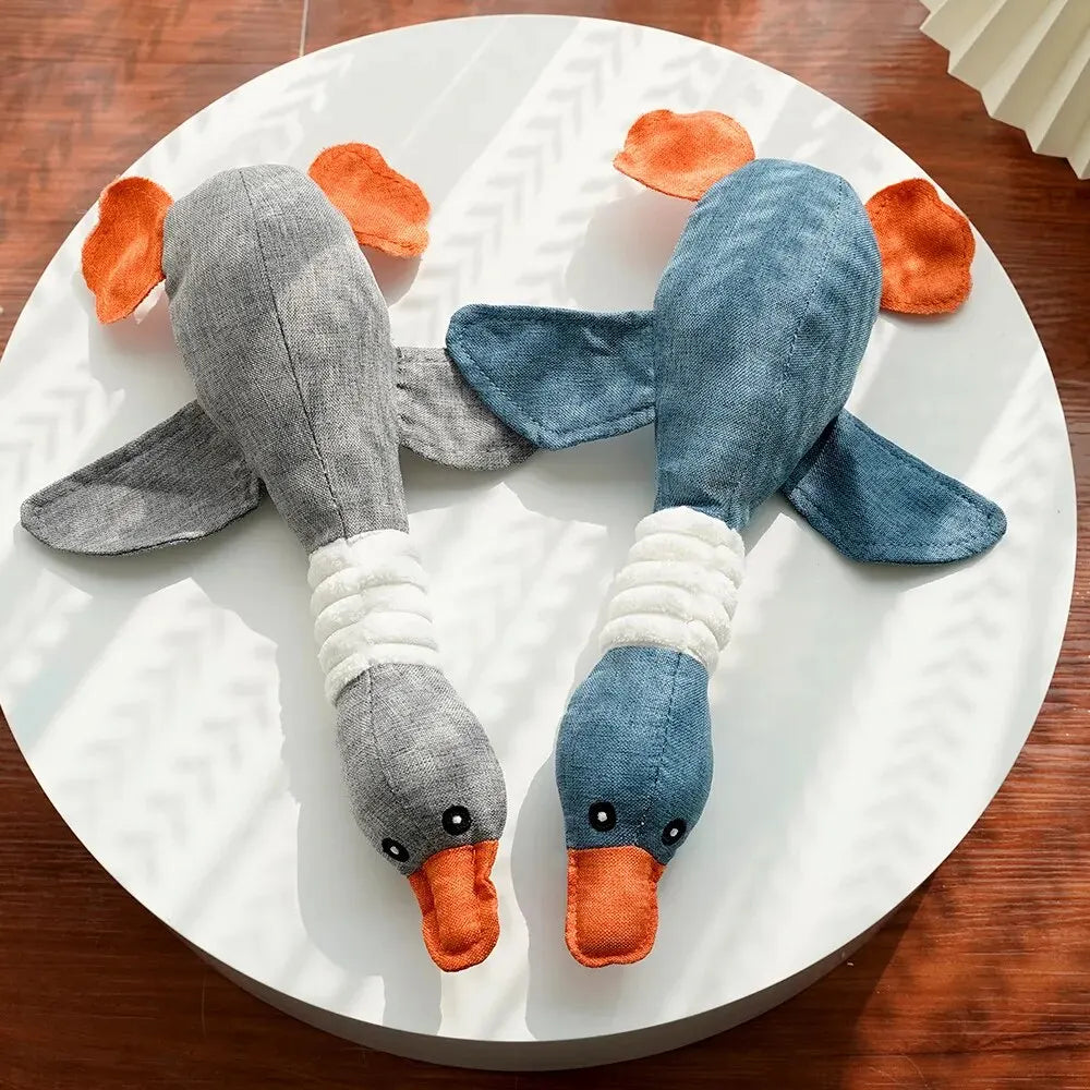 Durable Wild Goose Plush Squeak Toy for All Dogs