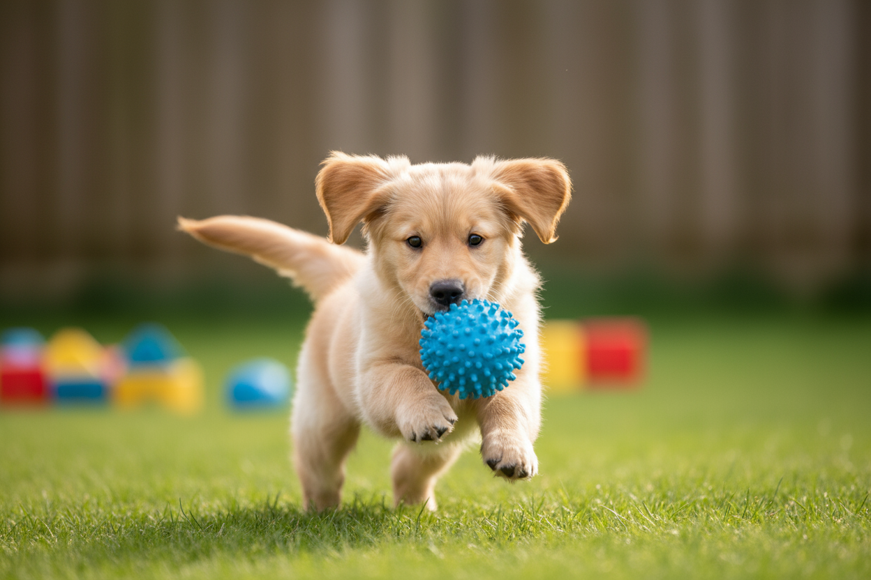 crie umaimagem dde um filhote brincando, a imagem tem que ter um tamanho pequeno