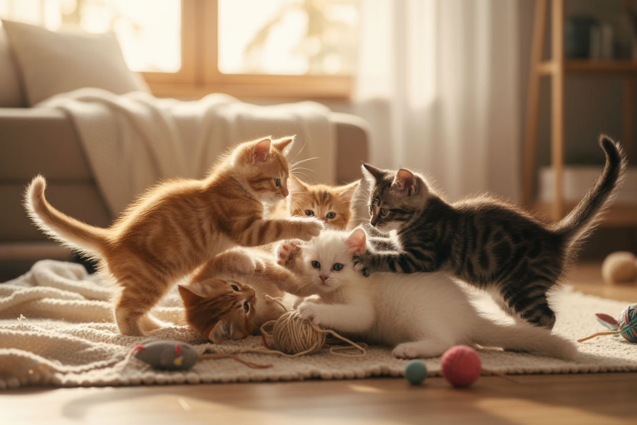 imagem de varios gatinhos