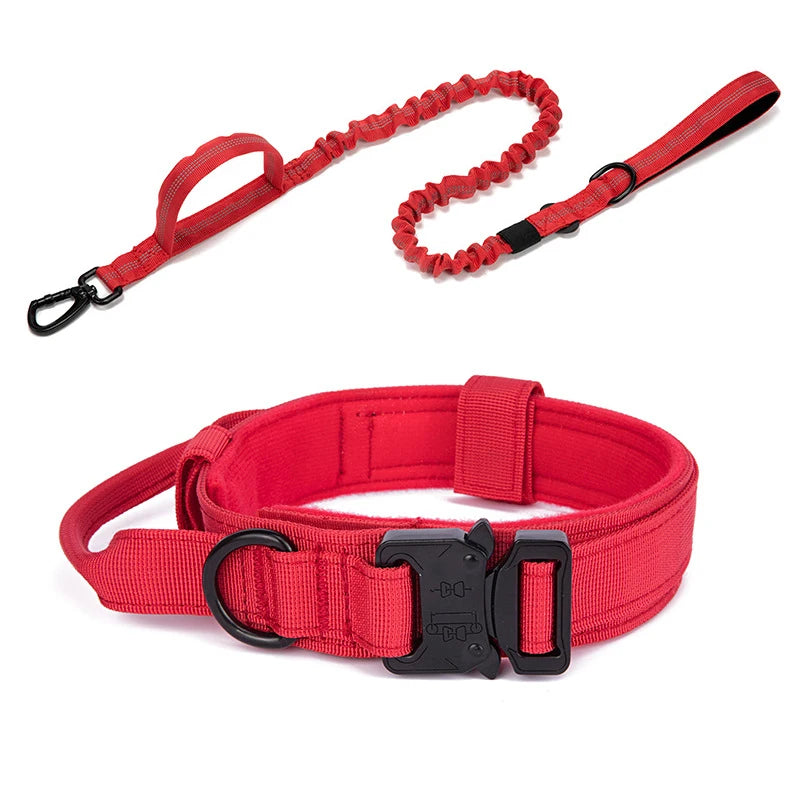 Heavy Duty Reflective Leash & Collar Set for Large Dogs
