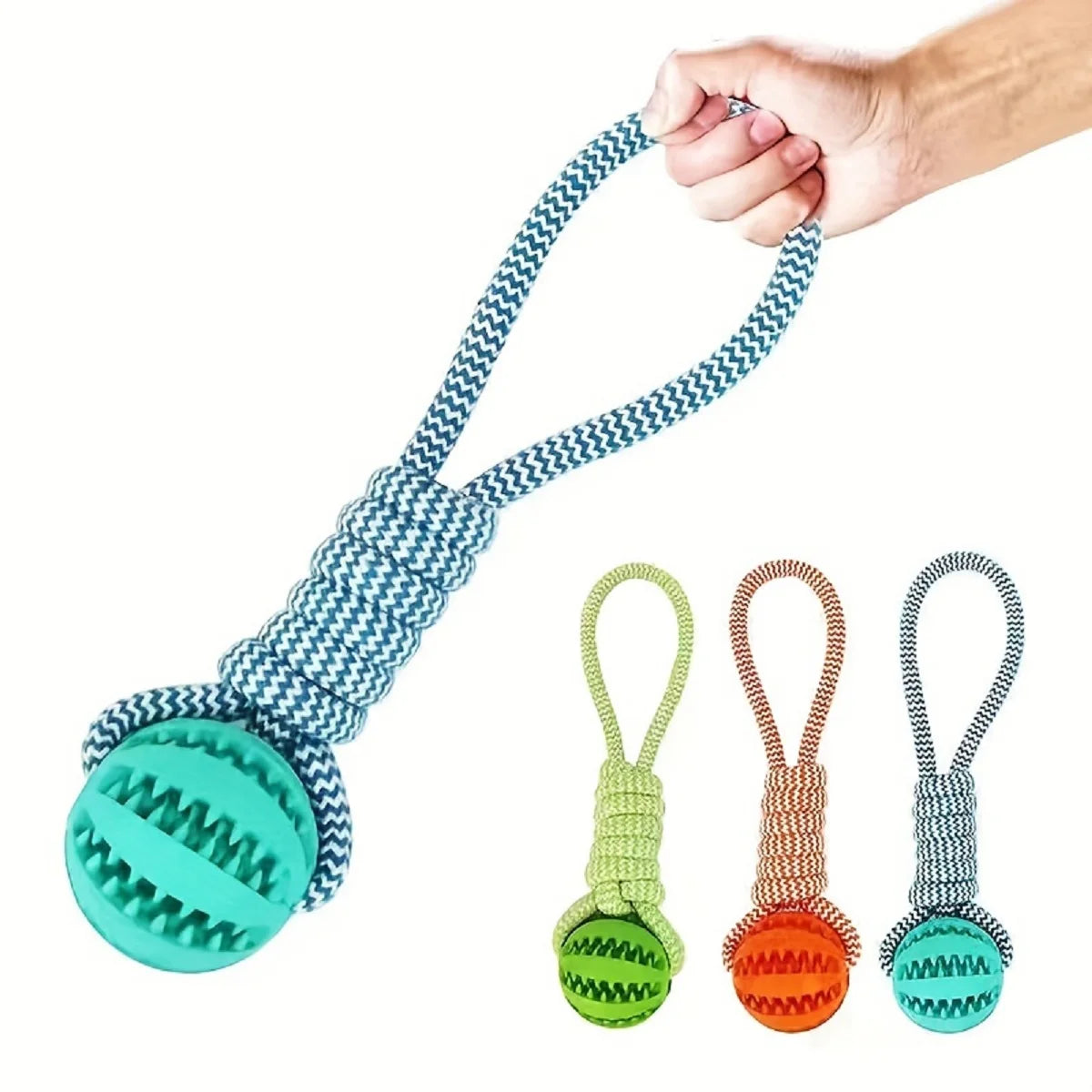 Interactive Treat Ball: Tough Chew Toy for Teeth Cleaning
