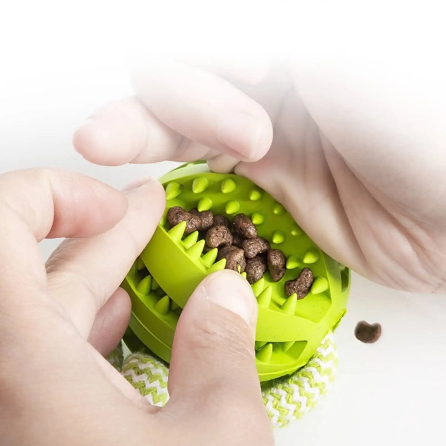Interactive Treat Ball: Tough Chew Toy for Teeth Cleaning